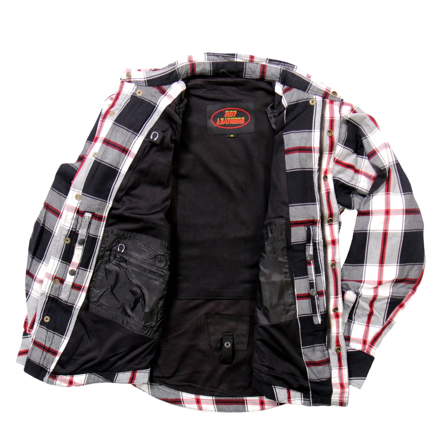 Armored Flannel Jacket in Red, White & Black