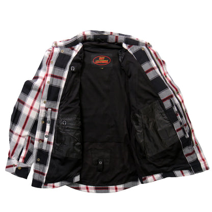 Armored Flannel Jacket in Red, White & Black