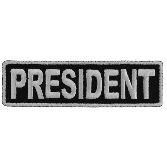 President Patch 3.5 Inch in White Lettering