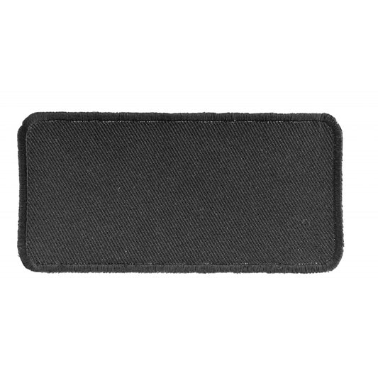 Black 4 Inch Rectangular Blank Patch