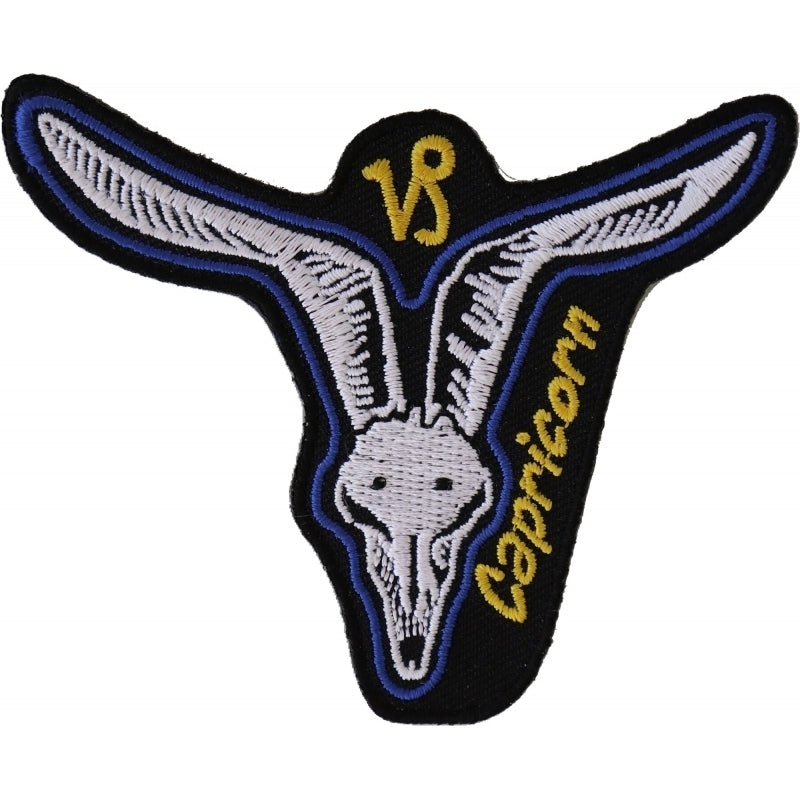 Capricorn Skull Zodiac Patch