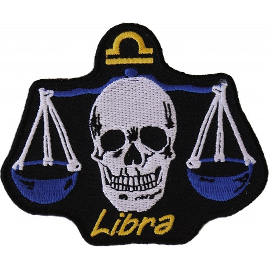 Libra Skull Zodiac Patch