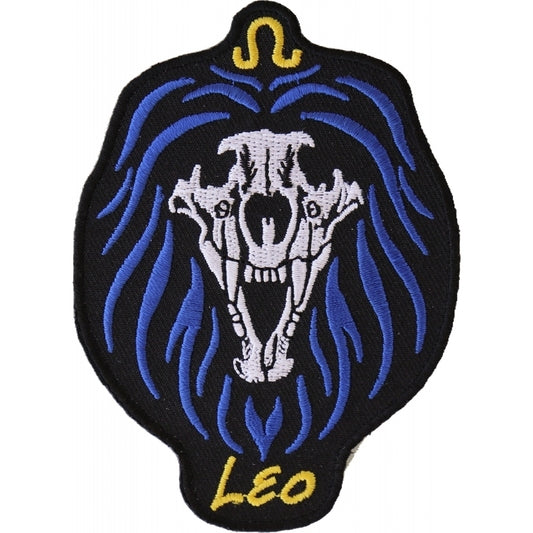 Leo Skull Zodiac Patch