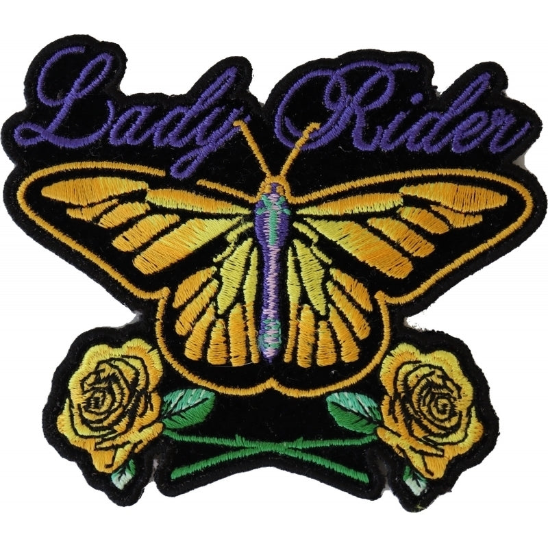 Lady Rider Butterfly with Yellow Roses Small Patch