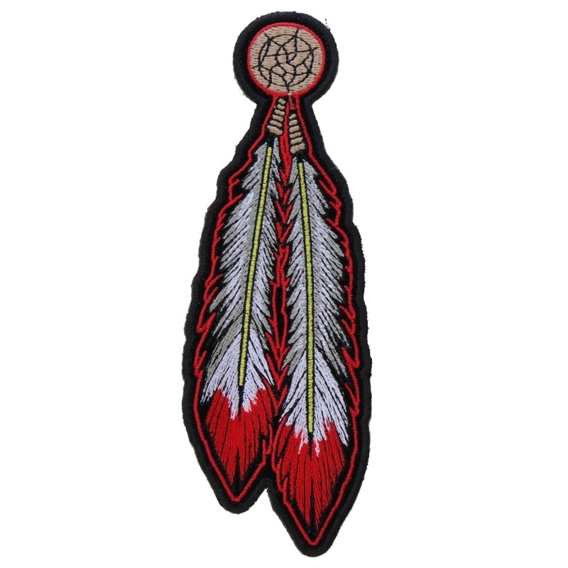 Red White Feathers Patch