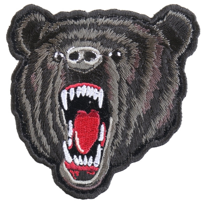 Small Black Bear Biker Patch