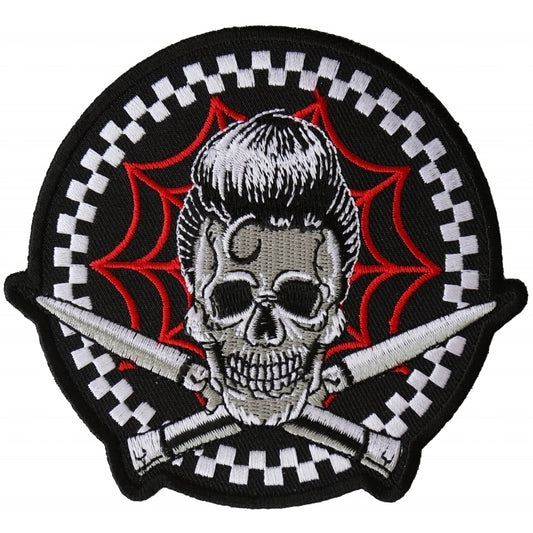 Switchblades Billy Skull Spider Web Patch