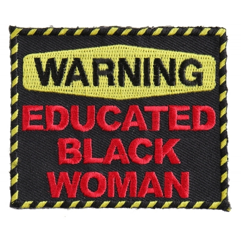 Warning Educated Black Woman Patch