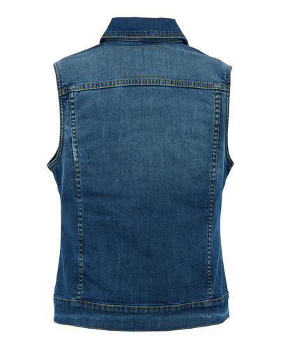 Blue Denim Full Cut Vest